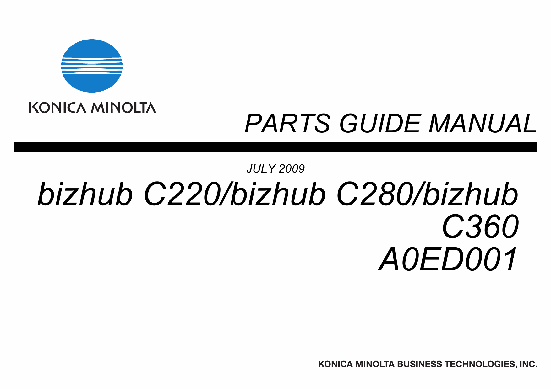 Konica-Minolta bizhub C220 C280 C360 Parts Manual-1